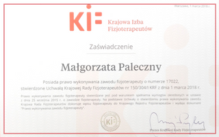 Prawo-wykonywania-zawodu-fizjoterapeuty-Małgorzata-Paleczny